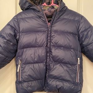 Hanna Anderson Boys Reversible Down Coat Size 12